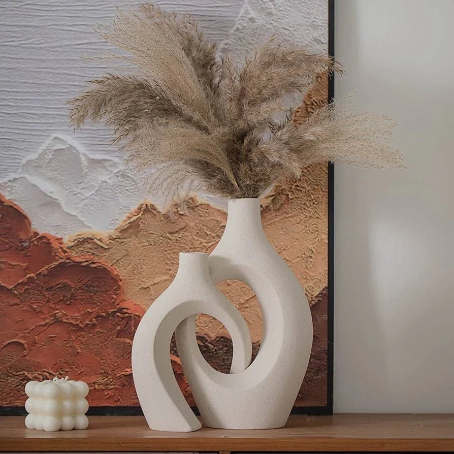 Beige Ceramic Vases