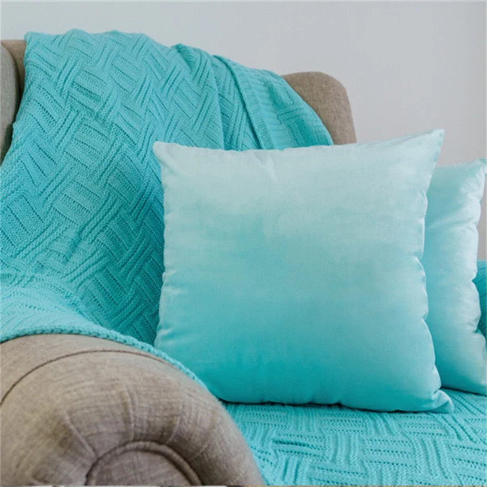 Cable Knit Throw Set