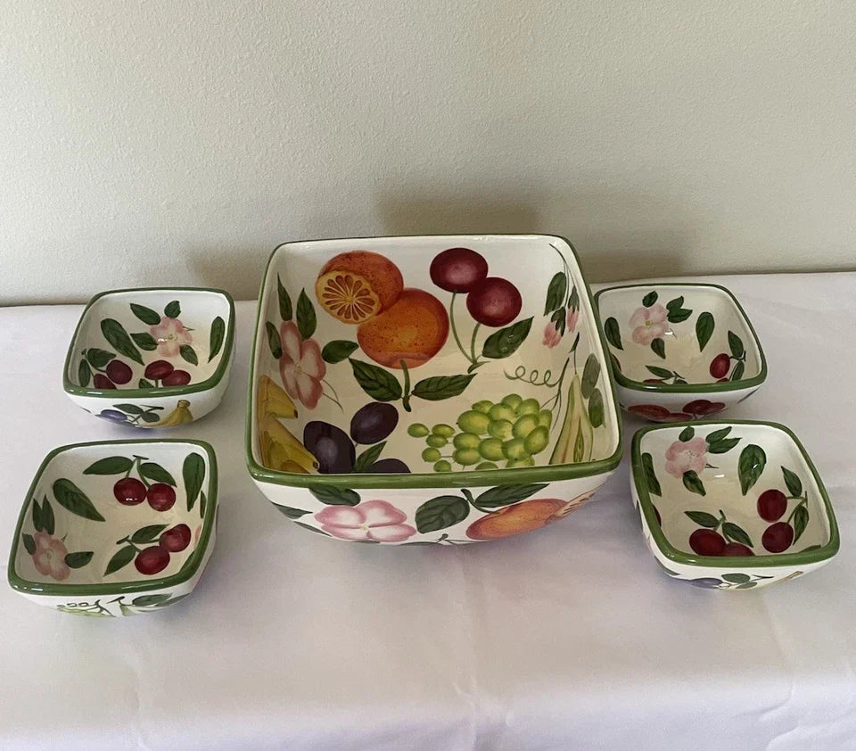 Hand-Painted Fruit Bowls