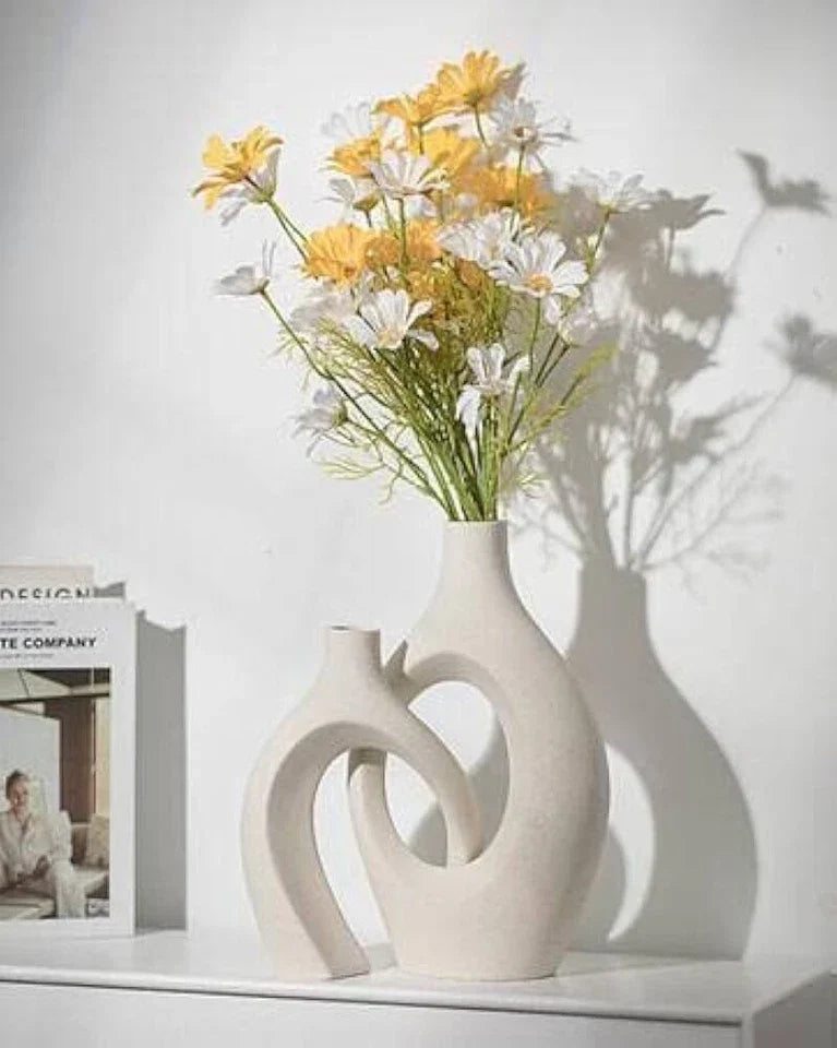 Beige Ceramic Vases